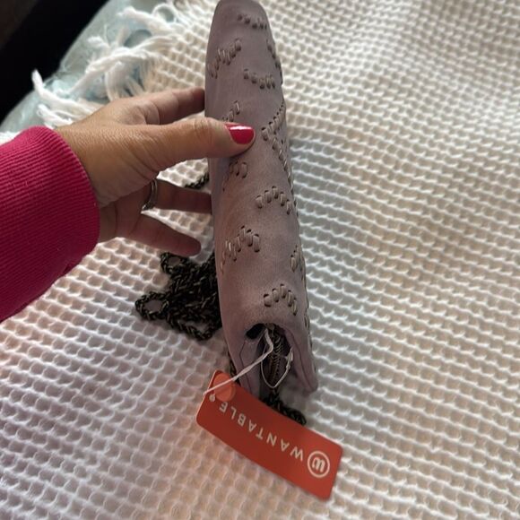 Street Level NWT Purple Faux-Suede Crossbody Bag - Picture 7 of 8